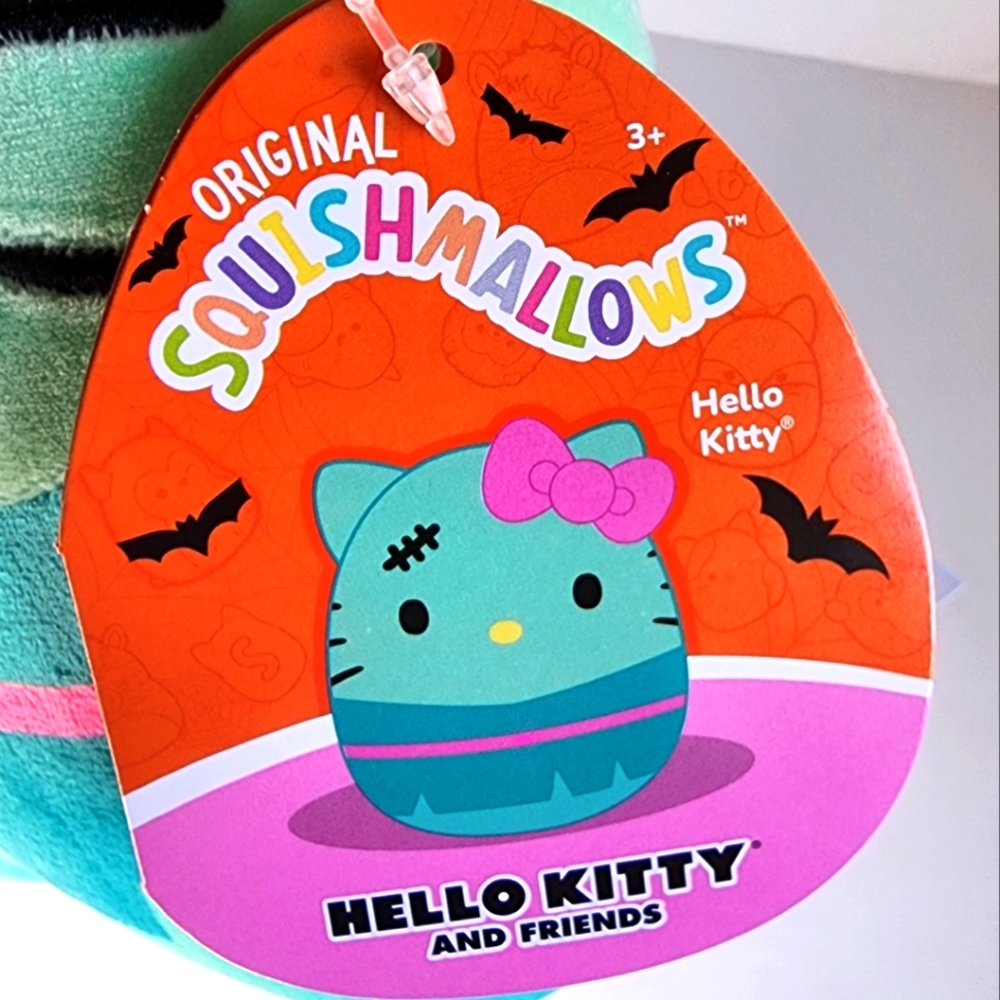 🎃 HELLO KITTY 🤢 Frankenstein Halloween Squad 2023 Original Squishmallow ☆NWT☆ - Picture 3 of 9